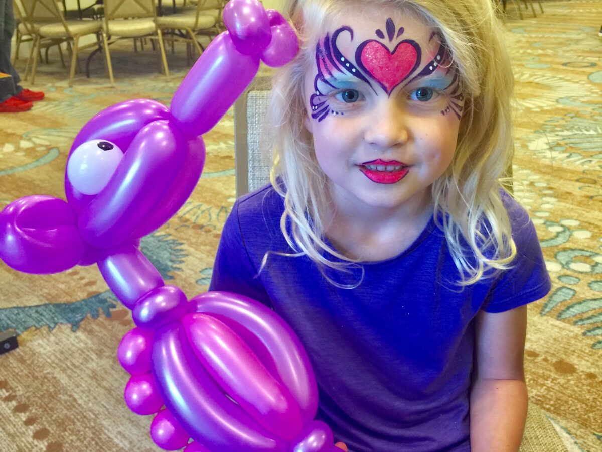 Arts and crafts activity at a Strawberry event